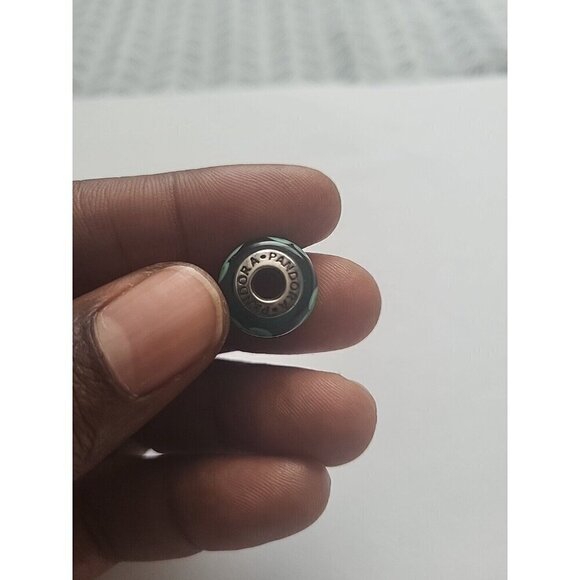 PANDORA Flowers For You Turquoise Green Murano Glass Charm - Picture 4 of 12